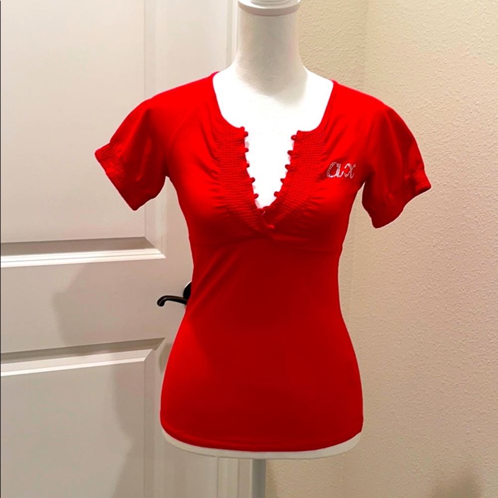 ARMANI EXCHANGE V-neck Res Top XS